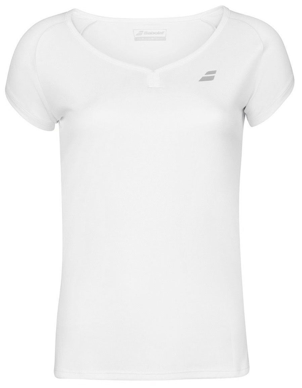Футболка для девочки теннисная Babolat Play Cap Sleeve Top Girl - белый