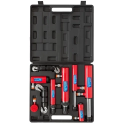 Комплект цилиндров гидравлических прямого и обратного действия 2т, 4т, 5т, 10т в пластиковом кейсе 7пр. Forsage F-0200-1S