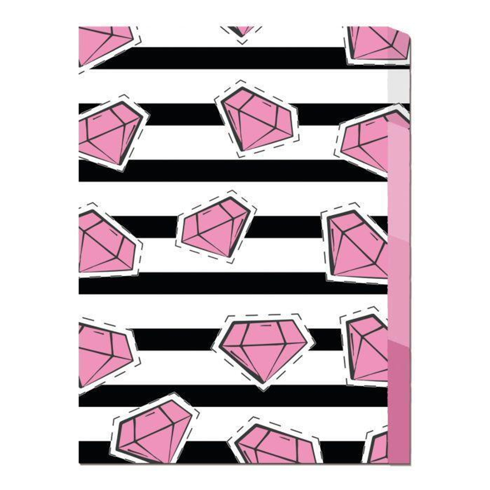 Папка-уголок А5 "Бриллианты" 3 отд.пласт. (Феникс+)