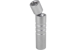 Головка свечная 16мм 3/8" 12-гранная с шарниром L=70мм ROCKFORCE RF-807316BM