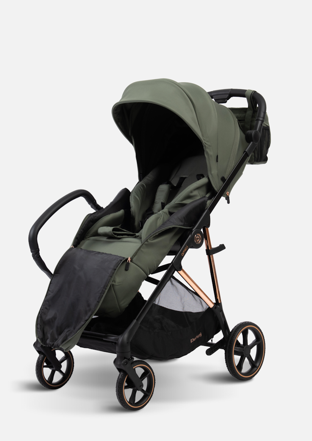 Peppy Коляска прогулочная Amici (Green) рама Black