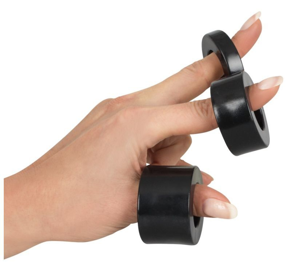 Набор из 3 колец для утяжки мошонки Rebel Ball Stretching Kit (Цвет: черный)