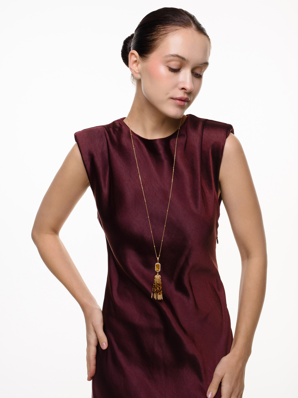 Сотуар "Queen" из тигрового глаза Gold