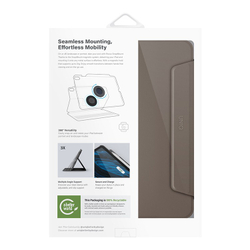 Uniq для iPad Air 11 (2024/25) чехол ROVUS SnapMount Magnetic 360 Rotating Detachable Flint Grey