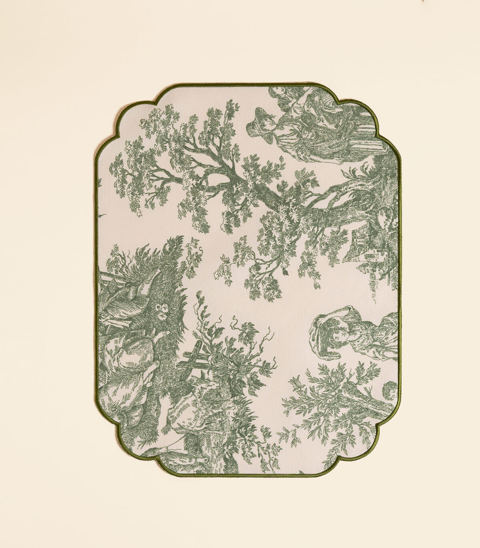 Ланчмат – С вышивкой, зеленый | Сельская жизнь