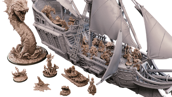 Завистливая буря Envious Tempest Миниатюры 32-56-75мм (Нет / 75mm / Monstrous Sea Serpent)