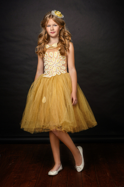 Платье подростковое 36-38 золото