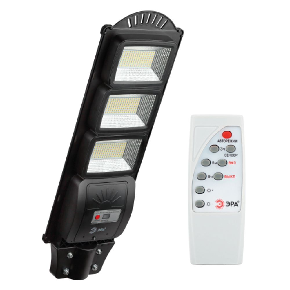 ЭРА Консольный светильник на солн. бат.,SMD, 60W, с датч. движ., ПДУ,1000lm, 5000К, IP65