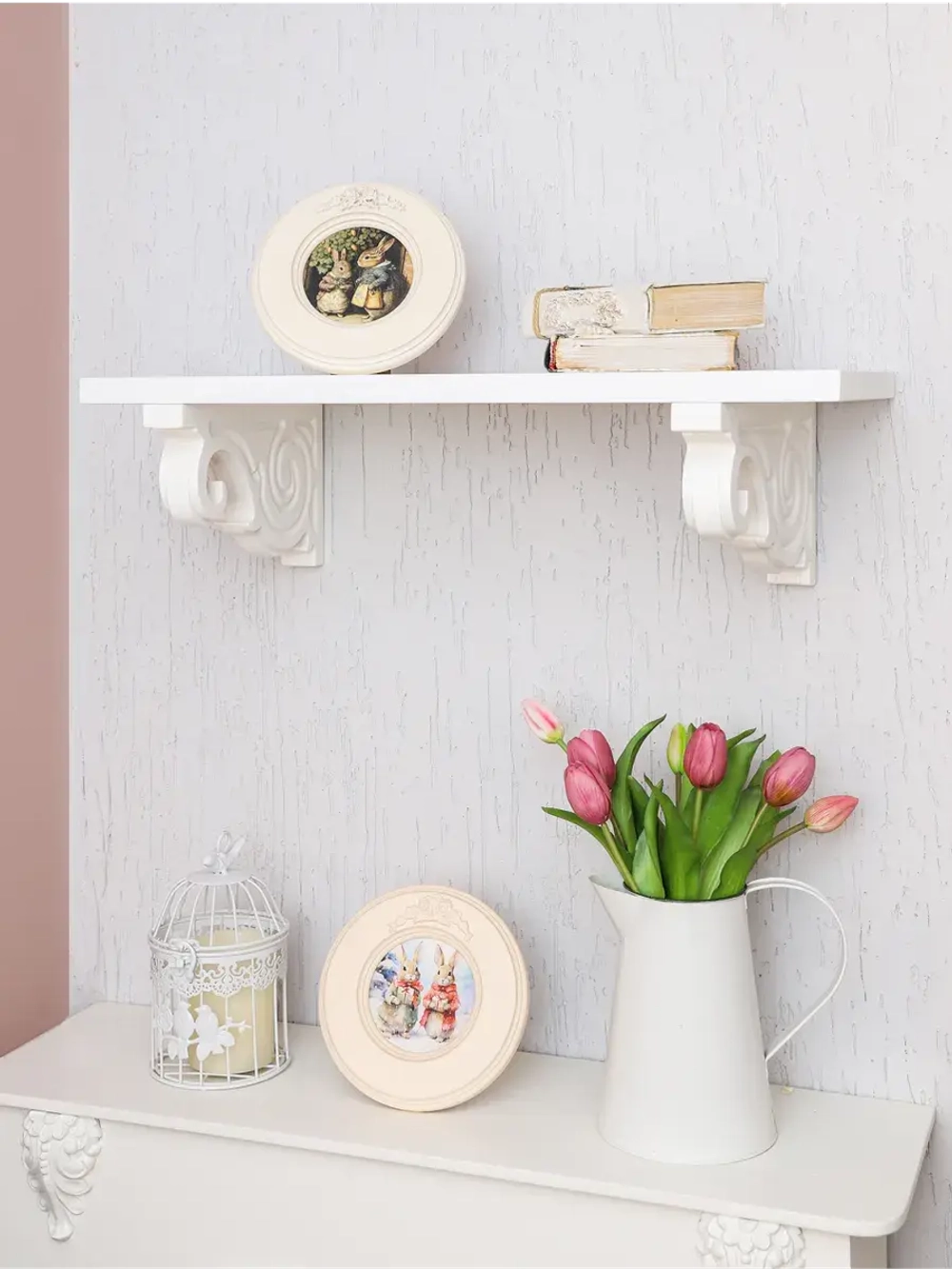 Полка настенная навесная 60*26 см