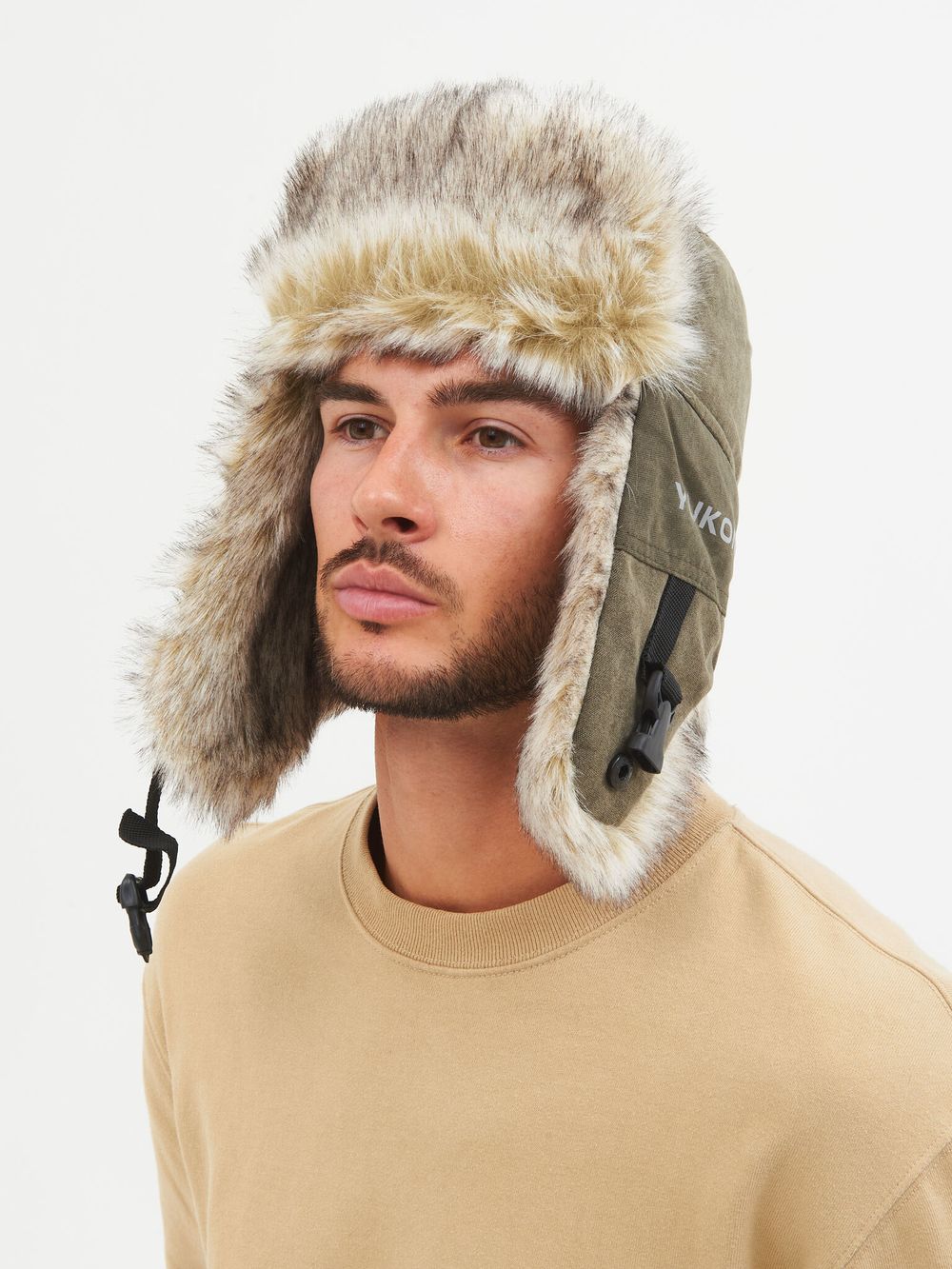 Шапка ушанка зимняя Yukon Ice ткань Finlandia цвет Хаки
