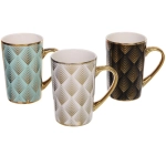 Кружка керамическая 400мл «Золотые листья», микс цветов