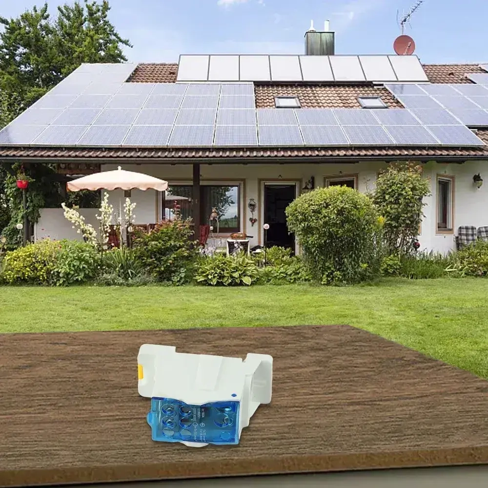 OZ-TWTU-80A 500A силовая распределительная коробка распределительный клеммный блок разъем DIN-рейка синий