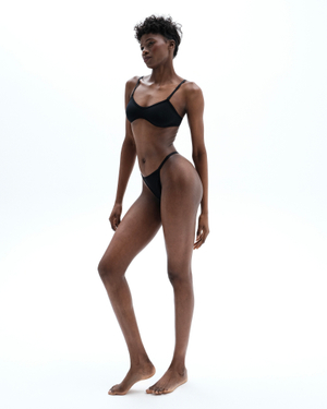 Трусы стринги 003 Body Fusion (черный, сменные лямки)