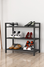 Стеллаж для обуви с 3 полками - антрацит