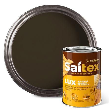 SAITEX LUX  ДЗС с воском и УФ-фильтром (глянцевый)  Венге  1л (Сайвер)