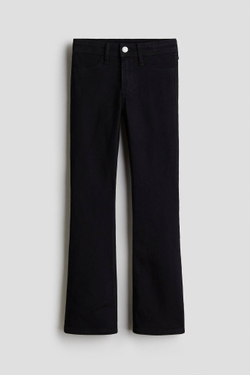 H&M Джинсы Flared Leg с заниженной талией, черный