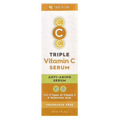 Tree To Tub, Сыворотка с тройным витамином C, без отдушек, 30 мл (1 жидк. Унция)