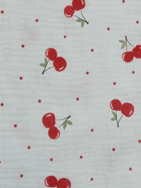 Ткань Муслин "Вишня" 100 % хлопок 150 см  135 гр/м²
