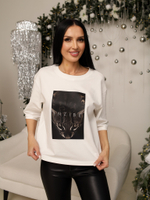 Футболка over укороченная белая, КОШКА