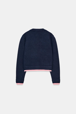 ZARА КОМБИНИРОВАННЫЙ КАРДИГАНЙ, МОРСКОЙ СИНИЙ