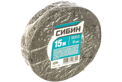 СИБИН 15м изолента Х/Б, ширина 18мм, 1000 В, черная (1230-15)