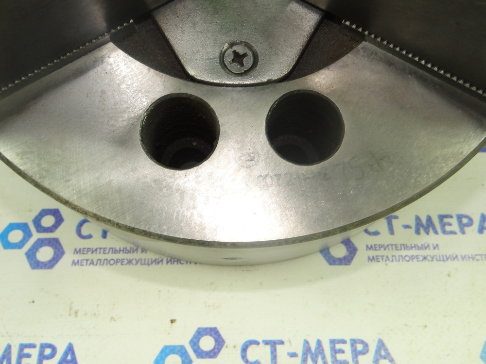 7102-0072 1-2 Патрон токарный механизированный самоцентрирующий трёхкулачковый 250 мм. с креплением на шпиндель через переходной фланец по ГОСТ 3889