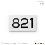 Номер на дверь 821, табличка на дверь для офиса, квартиры, кабинета, аудитории, склада, белая 120х70 мм, Айдентика Технолоджи