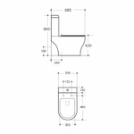 Унитаз-компакт безободковый WAVE RING Tornado(3.0) гор,ниж,2-кн.арм,дюро,м/л,быстр,БЕЛЫЙ глянец