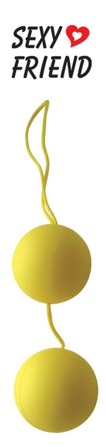 Желтые вагинальные шарики BALLS (Цвет: желтый)