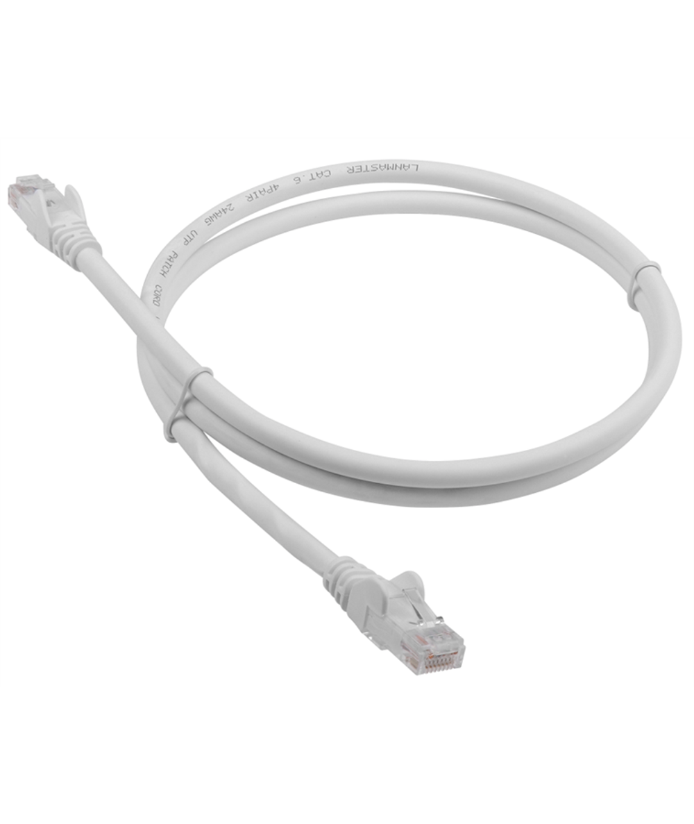 Патч-корд LANMASTER LSZH UTP кат.6, 2.0 м, белый