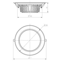 Светильник светодиодный встраиваемый Даунлайт ЭРА SDL-10-90-30K-W30 30Вт 3000K 3200Лм D195х65 5 лет гарантии | Downlight