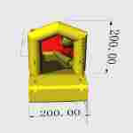 Надувная прямая водная горка для вышки (опоры) «Стрела» с бассейном, 30*2*2,65 м