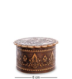 Народные промыслы BST-113/ 2 Шкатулка «Букет» мал. (береста)