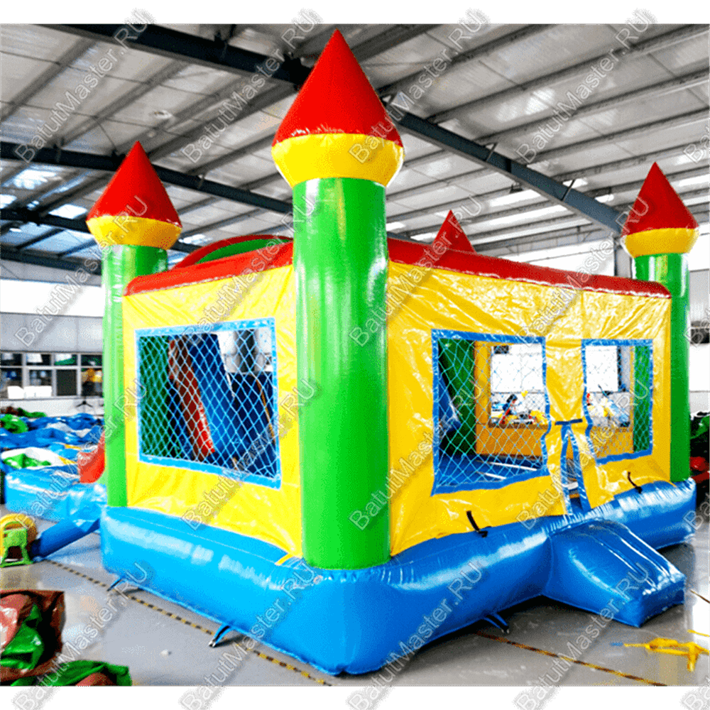 Надувной батут «Домик с бассейном» 8*5*3 м