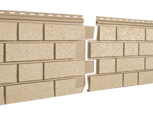 Фасадная панель Стоун Хаус S-Lock Клинкер Песочный