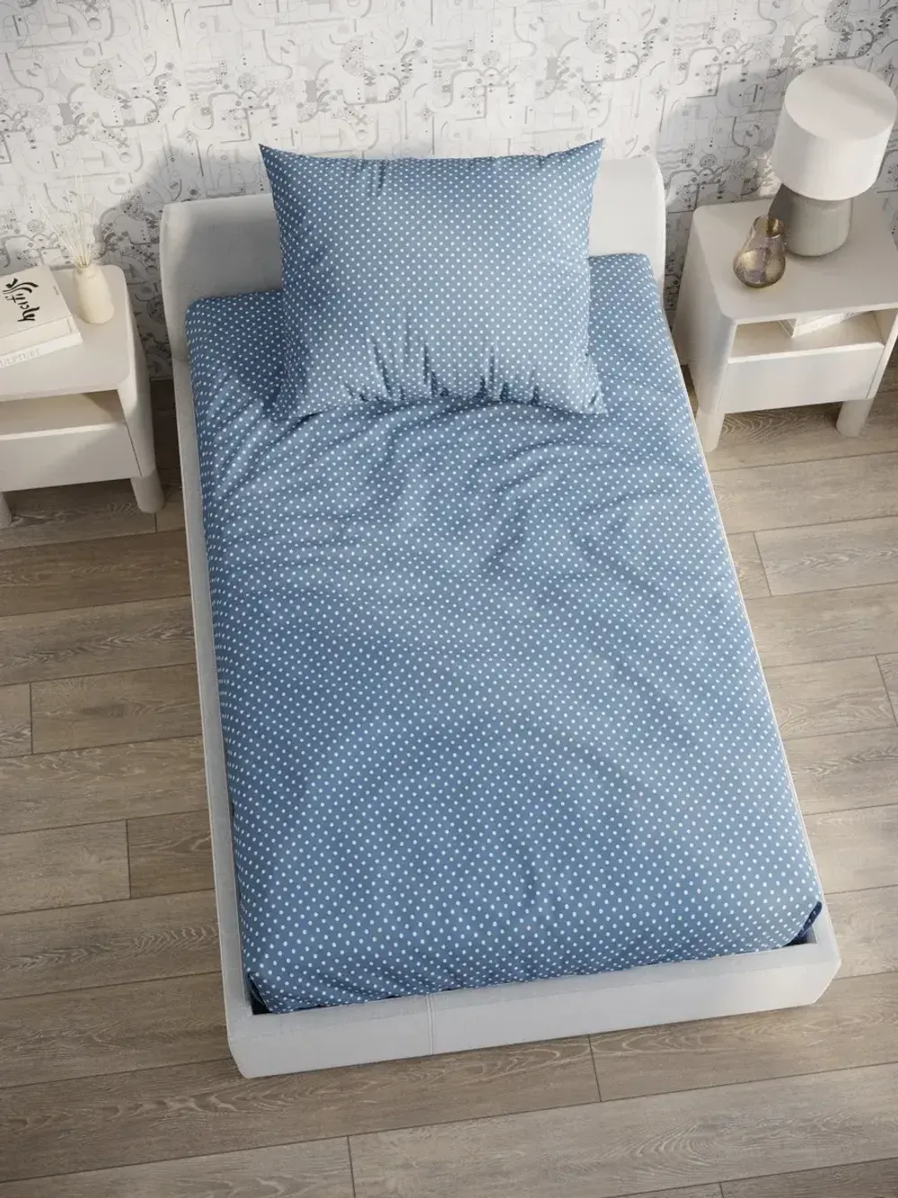 Простынь на резинке бязь Сказка "Пшено" 90x200 см