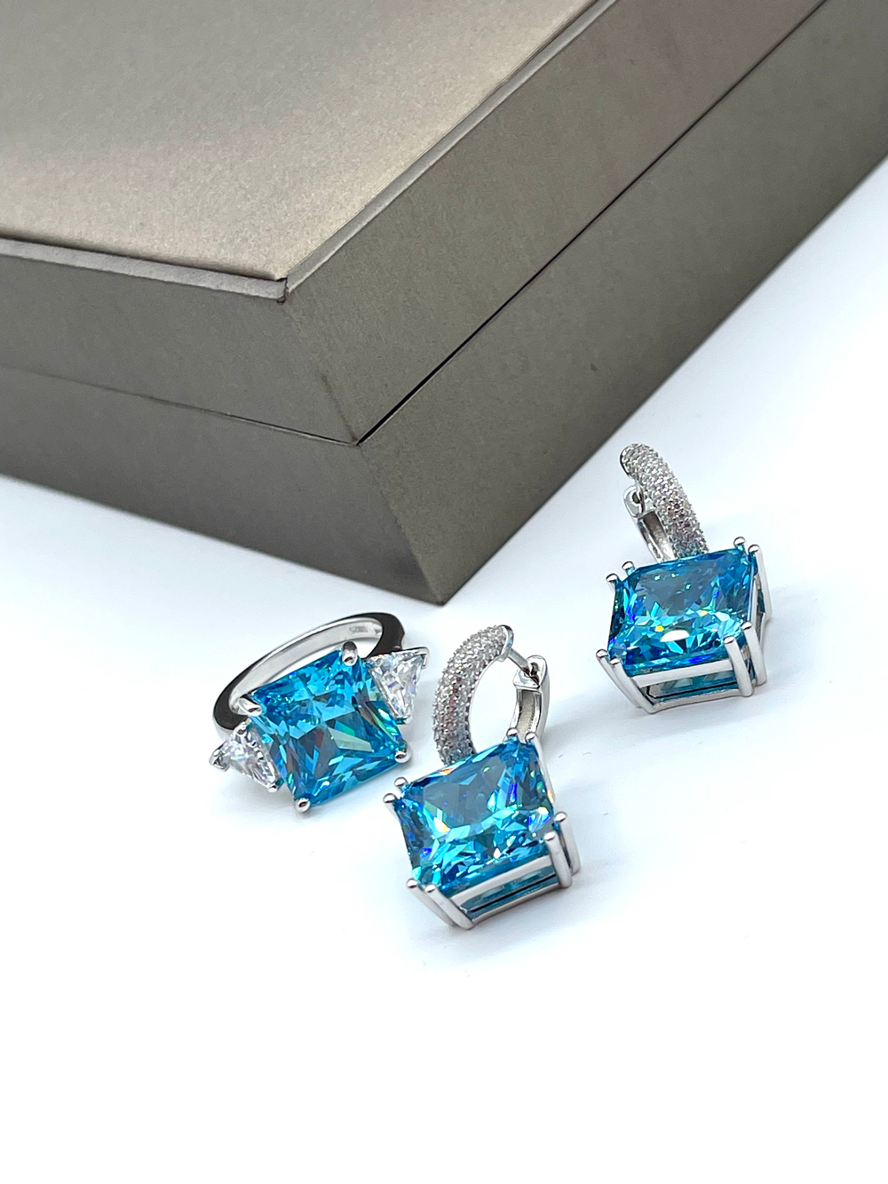 Серьги Ermolov Tenerife голубые