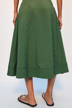 ZARA ЮБКА МИДИ В ПОЛОСКУ — ZW COLLECTION, РАЗНОЦВЕТНЫЙ