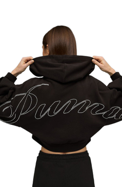 Толстовка женская PUMA ESSENTIALS GRAPHIC Bedazzled FZ Hoodie TR