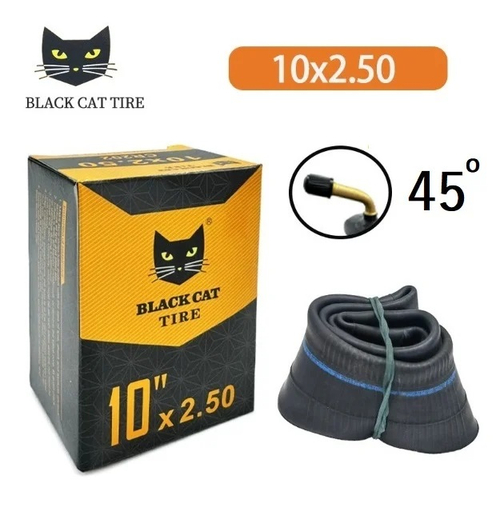 Камера 10х2.50 Black cat (изогнутый ниппель 45°)