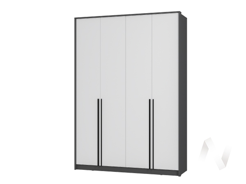 Шкаф 4-х створчатый ШК-15 Спальня Шарм (графит/белый)