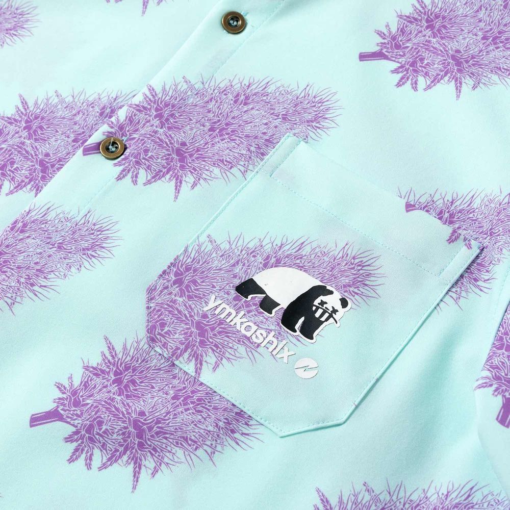 Рубашка YMKASHIX California Flower Голубая