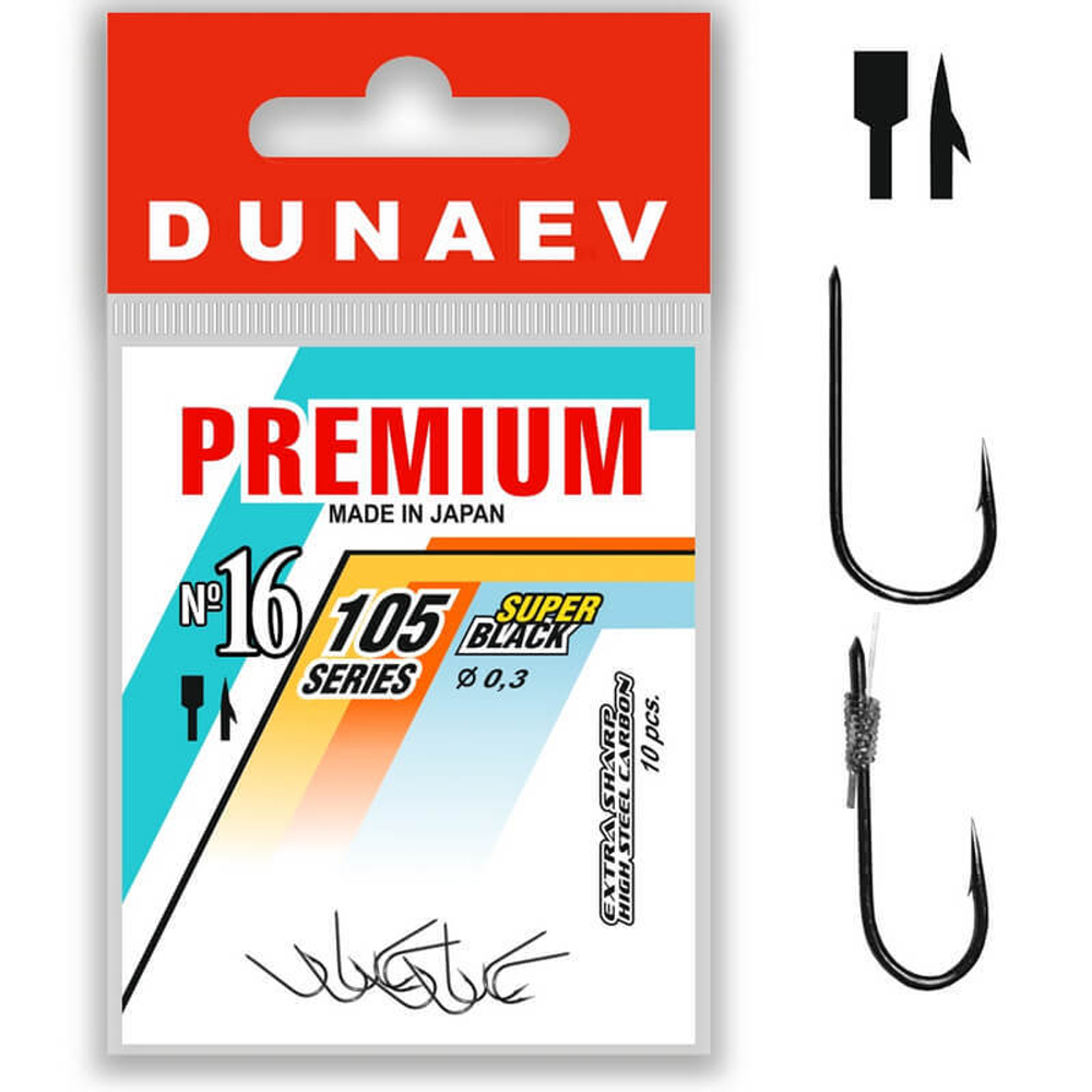 Крючок Dunaev Premium 105 #16 (упак. 10 шт)