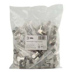 Переходник ЭРА R-A03 гнездо F-гнездо TV угловой