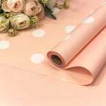 Пленка В рулоне 10 м х 58 см "Горошек" (Абрикосовый)