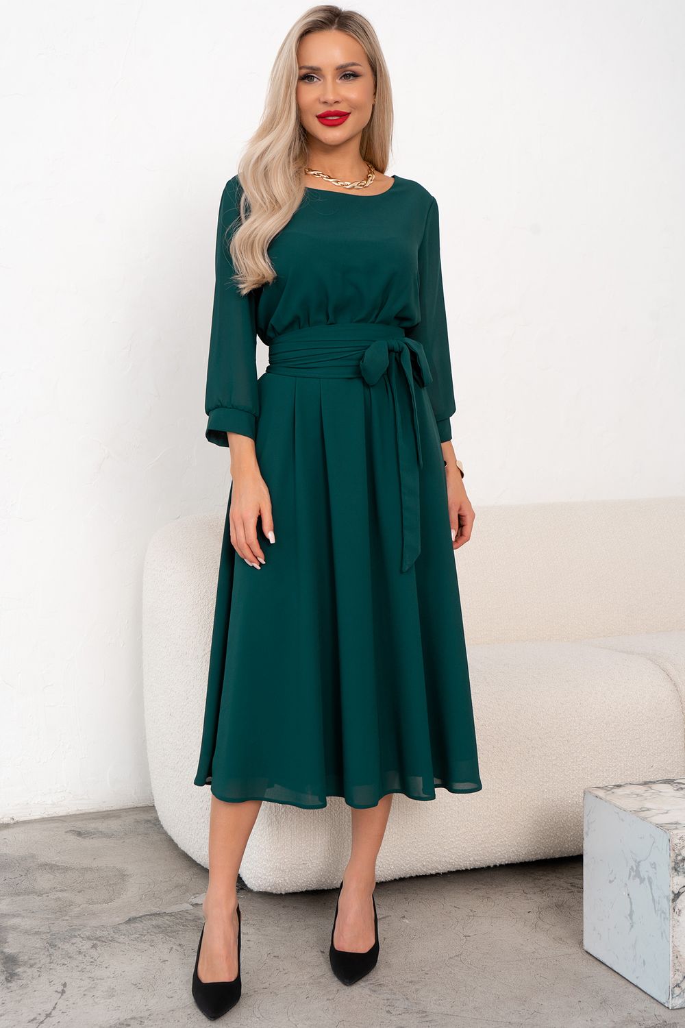 Платье Виржиния (зеленый) Р11-1240/2 Nikol