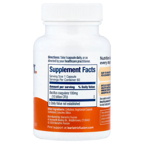 Bariatric Fusion, пробиотик, 10 млрд КОЕ, 60 капсул