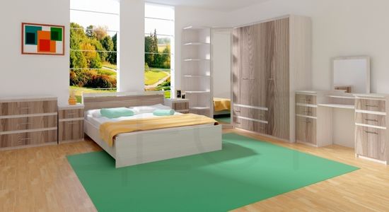 Шкаф угловой ВЕНА с зеркалом правый