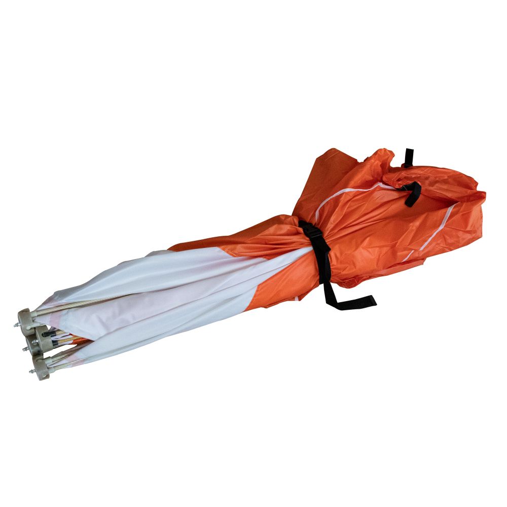 Палатка зимняя куб СЛЕДОПЫТ 2,1 х2,1 м, Oxford 210D PU 1000, S по полу 4,4 кв.м, цв. оранжевый/белый