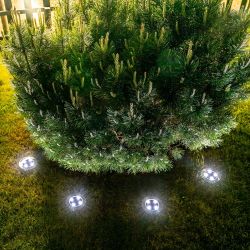 USL-F-171-PT130 INGROUND Садовый светильник на солнечной батарее. 4 светодиода. Белый свет. 1xАА Ni-Mh аккумулятор в-к. IP44. TM Uniel.